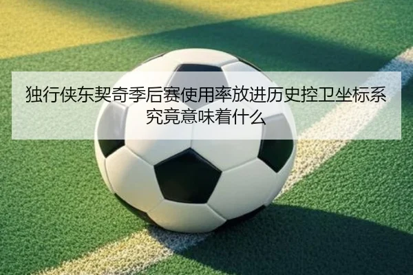 独行侠东契奇季后赛使用率放进历史控卫坐标系究竟意味着什么